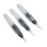 SIYI-XIU 3Pcs Pinceaux a Reservoir Pinceau à Réservoir Peinture d'eau Brosse pour Marqueurs à base d'eau pour Aquarelle,Fine,Moyenne,Large