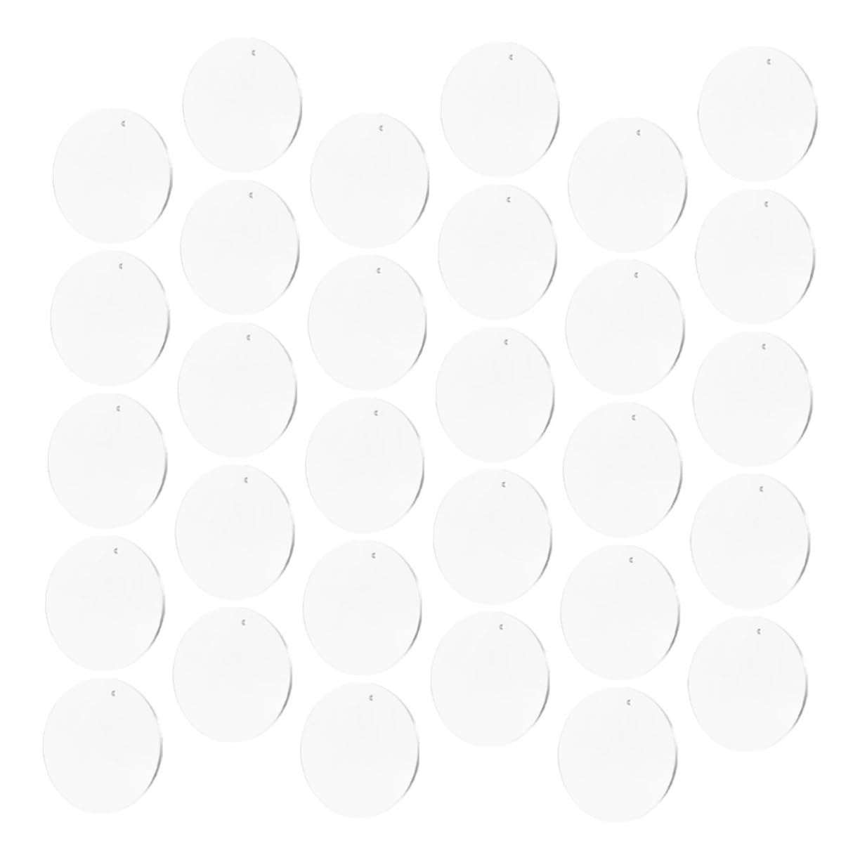 Disques transparents acryliques ronds de 40 pièces avec trou pour loisirs créatifs