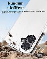 OCASE Hülle für iPhone 16 Plus Handyhülle Premium PU Leder Stilvoll Weiß – Ansicht 6