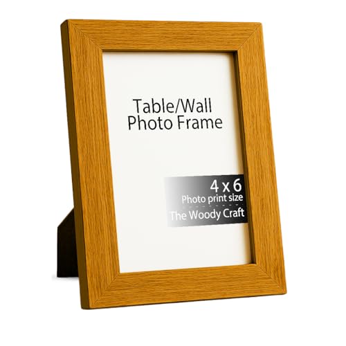 Image of Photo Frame 4 x 6 inch In Vibrant Shade | Photo Frames For Table With Bold Colors | Wooden Photo Frame Built To Stand Out | Orange Frames For Wall Decor Twist | Office Photo Frames For Wall Decoration