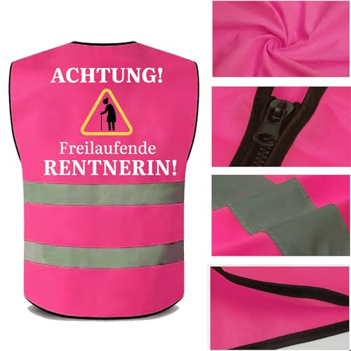Jenich RentnerGeschenk Frau Rentnerin Weste für Ruhestand Rente Scherzartikel Lustige Ruhestand Geschenk 2025 für Frauen Abschiedsgeschenk Kollegin Renteneintritt