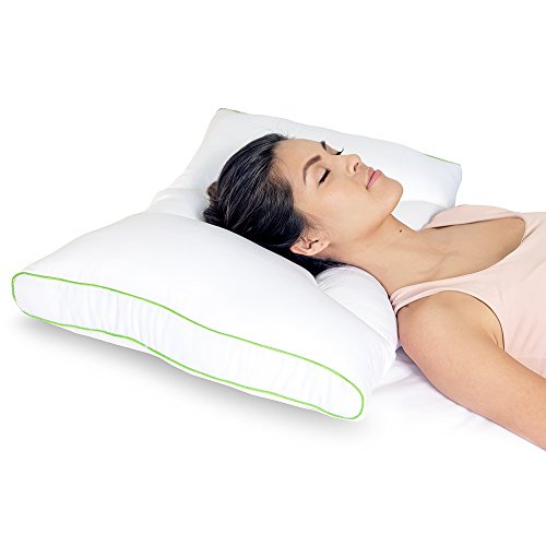 Sleep Yoga Dual Position Neck Design, Hypoallergenic, Ergonomically Designed Cervical Pillow to Help...