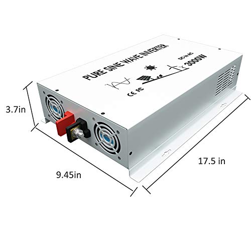 WZRELB DC to AC Converter Off Grid Pure Sine Wave Power Inverter Generator (3000w 12v 120v)