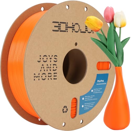 Image of 3DHoJor PLA Pro (PLA+) Filament 1.75mm, 3D Printer Filament, Cardboard Spool, Dimensional Accuracy + /- 0.03 mm Orange, 1kg