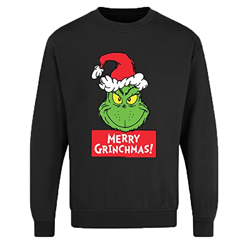 G5 APPAREL Unisex Adults Christmas Grinch Printed Sweatshirt Novelty Festive Xmas Jumper