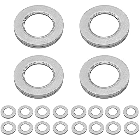 40 Pcs Curtain Rings with Eyelet Inner Diameter 4.3cm Curtain Grommets Round Plastic Rings Clips Low Noise Roman Ring Curtain Eyelet Rings for Window Curtains Shower Curtains Cover