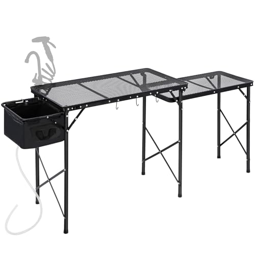 RedSwing Folding Grill Table with Sink and Double...