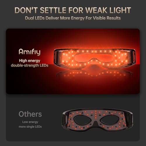 Image of Red Light Therapy for Eyes, 4-in-1 3 Minutes Treatment Under Eye Red Light Mask, Targets Fine Lines, Eye Bags, Wrinkles & Dark Circles, Rejuvenating Eye Massager for Men Women (Black)