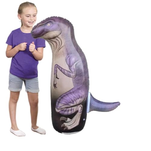 Bache de boxeo de dinosaurio para niños, saco de boxeo de dinosaurios inflables,Bolsa de fitness de boxeo para niños pequeños | Juguete de boxeo para niños pequeños de 37 pulgadas con movimiento insta