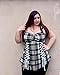 ROSE GAL Womens Plus Size Curve Lace Up Full Zipper Plaid Tank Tops Gothic Sleeveless Strap Tank Top(Black_5/1X)