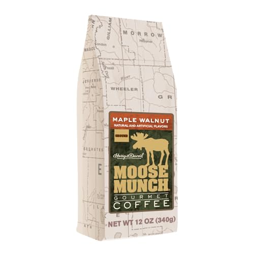 Moose Munch Gourmet Coffee by Harry & David, Maple Walnut Flavored Ground Coffee - 12 Ounce Bag