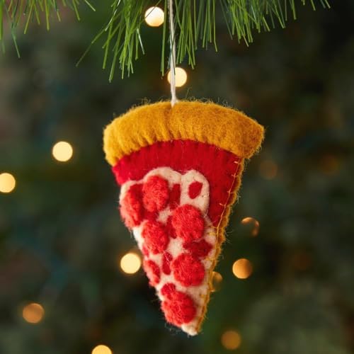 Dear Holidays Felt Pizza Slice Ornament