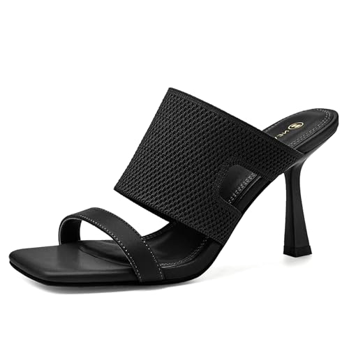 Women's Square Toe Stiletto Sandals, Elegant High Heel Dress Shoes for Evening, Party, Special Occasions, Daily Wear