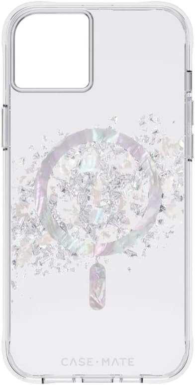 Miniatura 3 de Case-Mate Funda para iPhone 1413 Touch of Pearl protección contra caídas de 10 pies compatible con MagSafe Funda de lujo con bonito brillo para