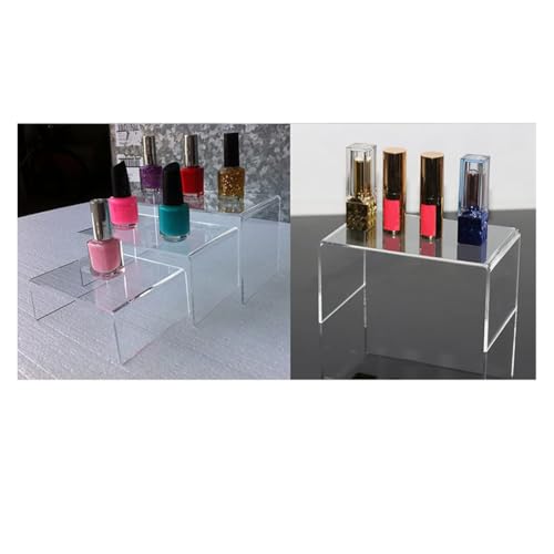 Soporte de exhibición de acrílico transparente rectangular con acabado premium 4