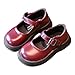 Girls Leather Shoes Little Girls Fashion Dressy Footwear Baby Soft Sole Mary Jane Slip Ons for Ages 2 to 10 Years Party (Red, 7-8)