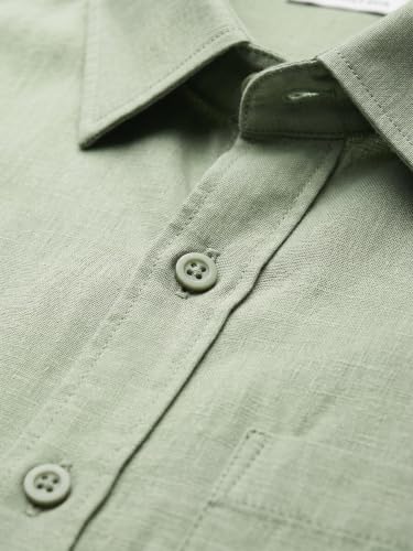 Image of Men's Regular Fit 100% Cotton Solid Casual Shirt