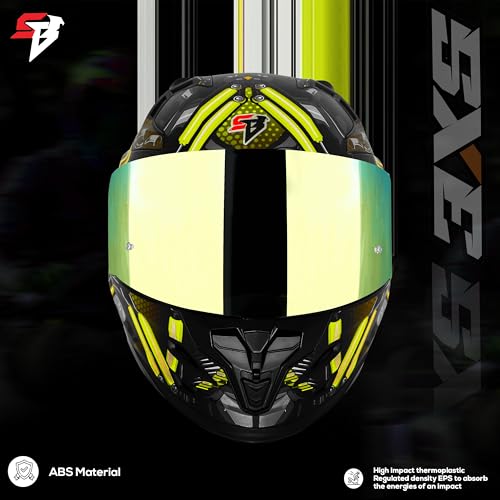 Image of Steelbird SBH 61 SXE X2 ISI and Dot Certified Full Face Helmet for Men and with Inner Silver Sunshield