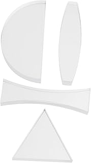 BETOOKY 4Pcs Lentes Ópticas Vidro Transparente Molduras Transparentes Lentes Ópticas Acrílicas Ferramenta De Ensino De Física Cubo De Cristal Óptico Acrílico Transparente Óptico Acrílico