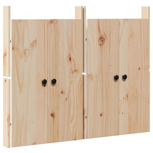 vidaXL Puerta de Cocina MEPPEL 2 pcs Crema 50 x 9 x 82 cm, Puerta de Cocina Moderna, de Pino Rectangular, Duradera, Suave al Tacto, fácil de armar, Ideal para Interiores