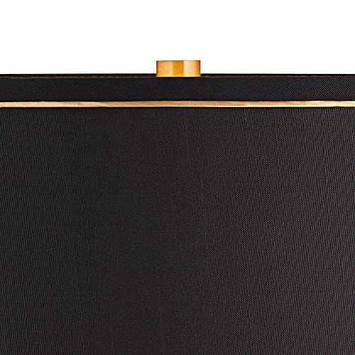 Lámpara de Mesa Twist Moderna 31" Oro Latón Mármol Negro miniatura 3