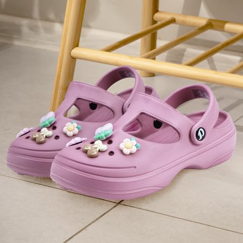 Image of DOCTOR EXTRA SOFT Women's Classic Charms Clogs /Sandals with Adjustable Back Strap for Adult | Comfortable & Light Weight | Stylish & Anti-Skid |Waterproof & Everyday Use Mules for Girls & Ladies D-511