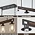Farmhouse Dining Room Light Fixture, 3-Light Wood Kitchen Island Lighting for Dining Room Over Table, Black Adjustable Pendant Light with Clear Glass Shades, Linear Chandeliers Lighting for Kitchen