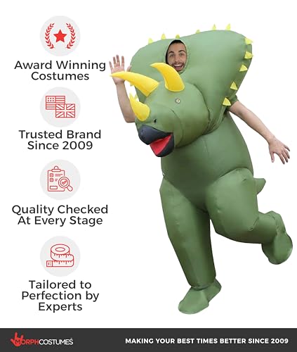Morph Adult Triceratops Inflatable Costume - Thumbnail 5