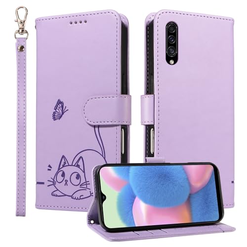 Custodia per Samsung Galaxy A30s Dual SIM Cavalletto e 3 Porta Carte Protezione a 360 Gradi e Assorbe Gli Urti Slim Fit e Resistente ai Graffi