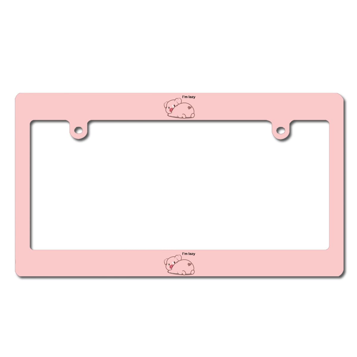 Amazon.co.jp: 豚 可愛い ピンク ナンバーフレーム 前後2枚セット