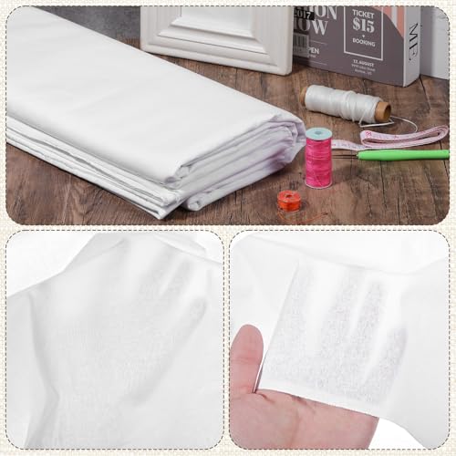 Premium 100% White Cotton Quilting Fabric - 5 Yards of Soft, Durable Muslin for Sewing, Embroidery, and DIY Projects 6 Premium 100% White Cotton Quilting Fabric - 5 Yards of Soft, Durable Muslin for Sewing, Embroidery, and DIY Projects - Image 5