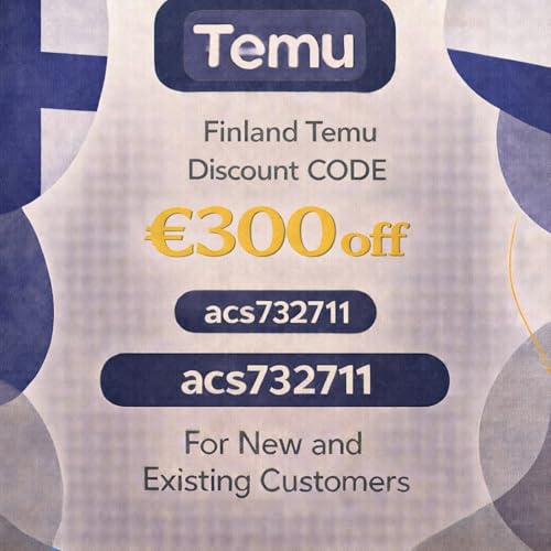 Finland Temu Discount CODE &euro;300 off (acs732711) For New and Existing Customers cover art