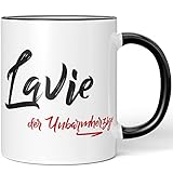 JUNIWORDS Tasse, Lavie, der Unbarmherzige, Schwarz (5258206)