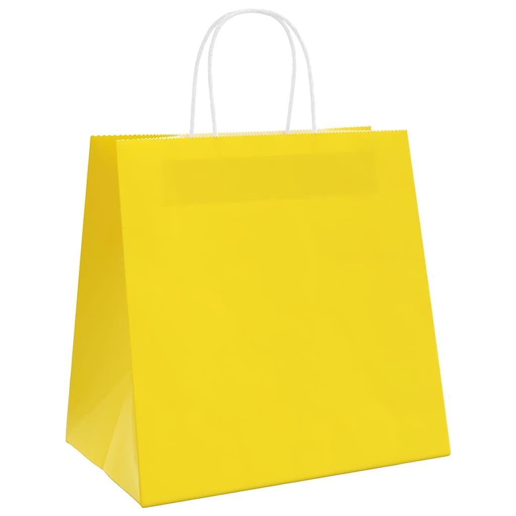 Bolsas de papel kraft 250 piezas amarillas 26x17x25 cm