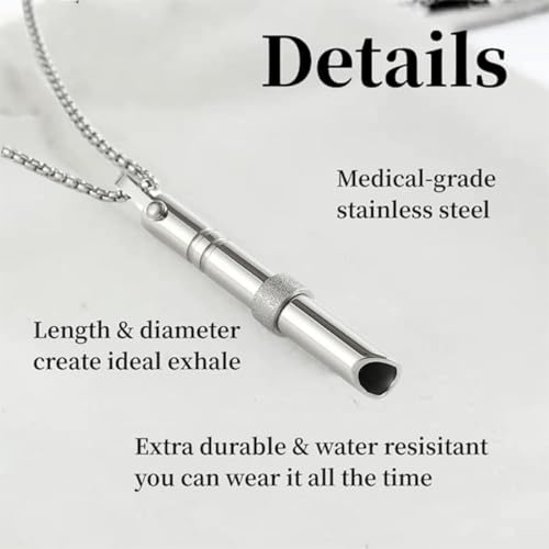 Anxiety Necklace-Breathing Necklace,Quit Smoking Necklace,Necklace for Meditation,Mindfulness Tool for Breathwork, Stress Relief Necklace,Stress Relief Gift for Men and Women - Image 3