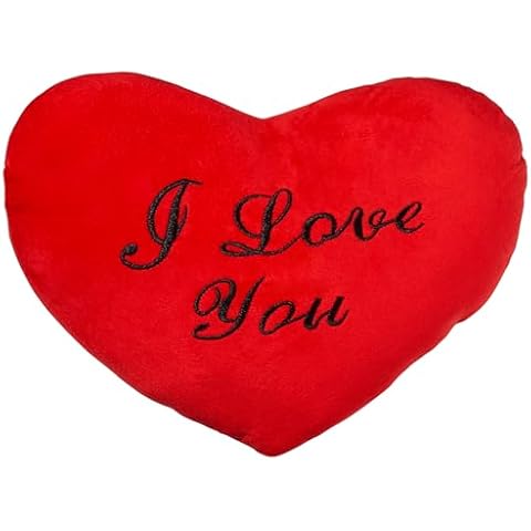 THE TWIDDLERS Red Heart Shaped Pillow Cover