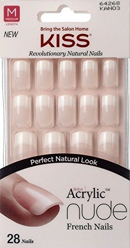 **NEW** KISS SALON ACRYLIC NUDE NAILS - CASHMERE (KAN03) - MEDIUM LENGTH