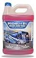 RV Wash and Wax Soap - High Foam Soap Cleaner - Use with Bucket and Water or Foam Cannon. Ultimate RV Detailing Car Wash - UV Protection & Wax - Streak Free - Spot Free - RV and Camper - 1 Gallon