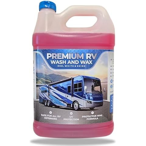 Red, White & Shine RV Wash and Wax Cover
