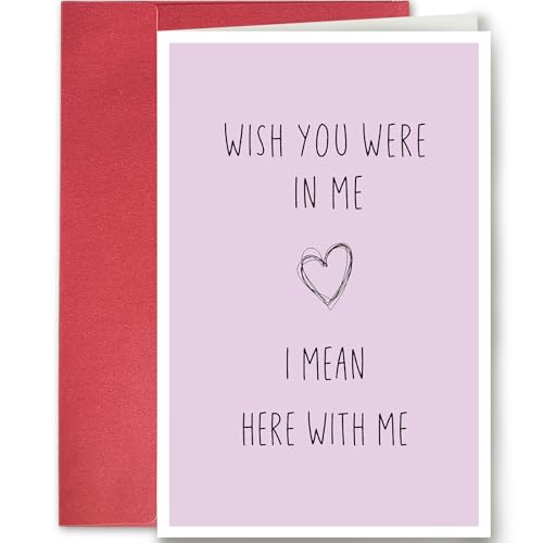 SuperShunhu Miss you Valentine Card, Long Distance Relationship Card, Naughty Valentines...