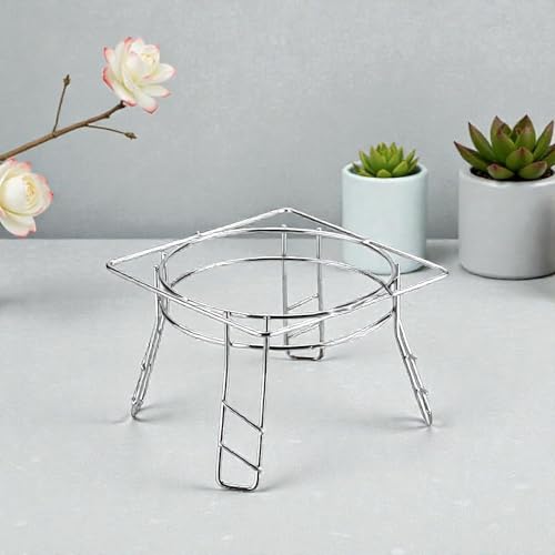 Image of FineArtsMatka Stand X Fine Trivet Stand Stainless Steel Heat Resistant Trivet for Kitchen Multi-Purpose Heavy Duty Hot Pot & Pan Mat Hot Utensil Stand.