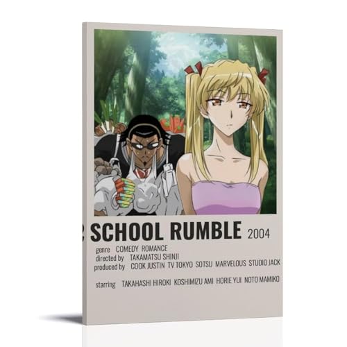URAUIH Póster de anime School Rumble para dormitorio, sala de estar, pared, 20 x 30 cm, estilo marco