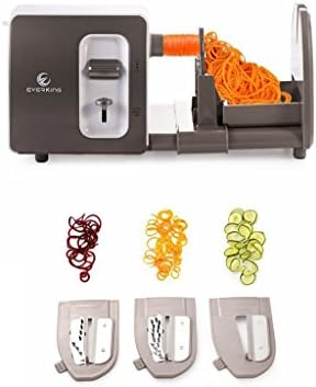 Spiralizer Vegetable Slicer,EverKing Electric Vegetable Spiralizer 3 Blades Compact and Heavy-Duty Spiral Vegetable Slicer - Turn Zucchini, Carrots, Potatoes and much more into Beautiful Long Strands