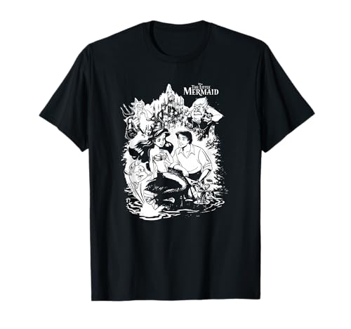 T-shirt Disney La Petite Sirène Splash Poster confortable au quotidien
