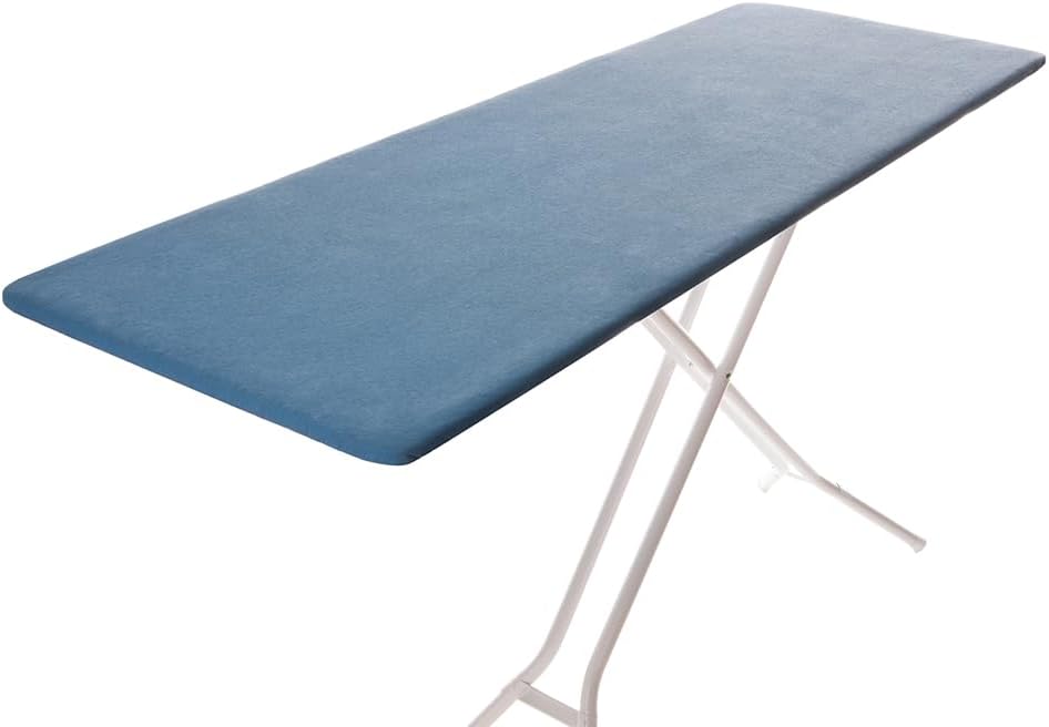 Rectangular Ironing Board Cover for Sullivans Better Board - Titanium Metallic Coating, Thick Padding, Scorch Resistant, Elastic Edge, 59x22, Made in Italy