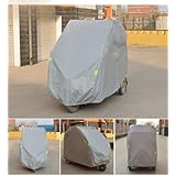 Tuyiutm完全密閉型 オックスフォード布製電動三輪車用レインカバー、バッテリー4輪スクーター用日よけ、雪よけ、オーニング、フルカバー (グレー,長さ2.5メートル、幅1.3メートル、高さ1.7メートル)