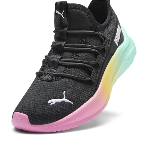 PUMA Kids Girls Softride One4all Rainbow Brush Slip On Sneakers Shoes Casual - Multi, White