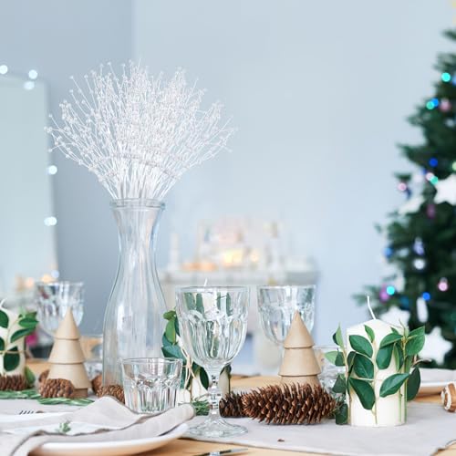 image for NUOBESTY 100pcs String Pearls Sticks Bouquet Beaded Stems for Bridal W