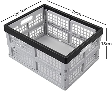Buyitt 15 L Stackable Collapsible Crate, Set of 4 Collapsible Storage Folding Storage Baskets, f