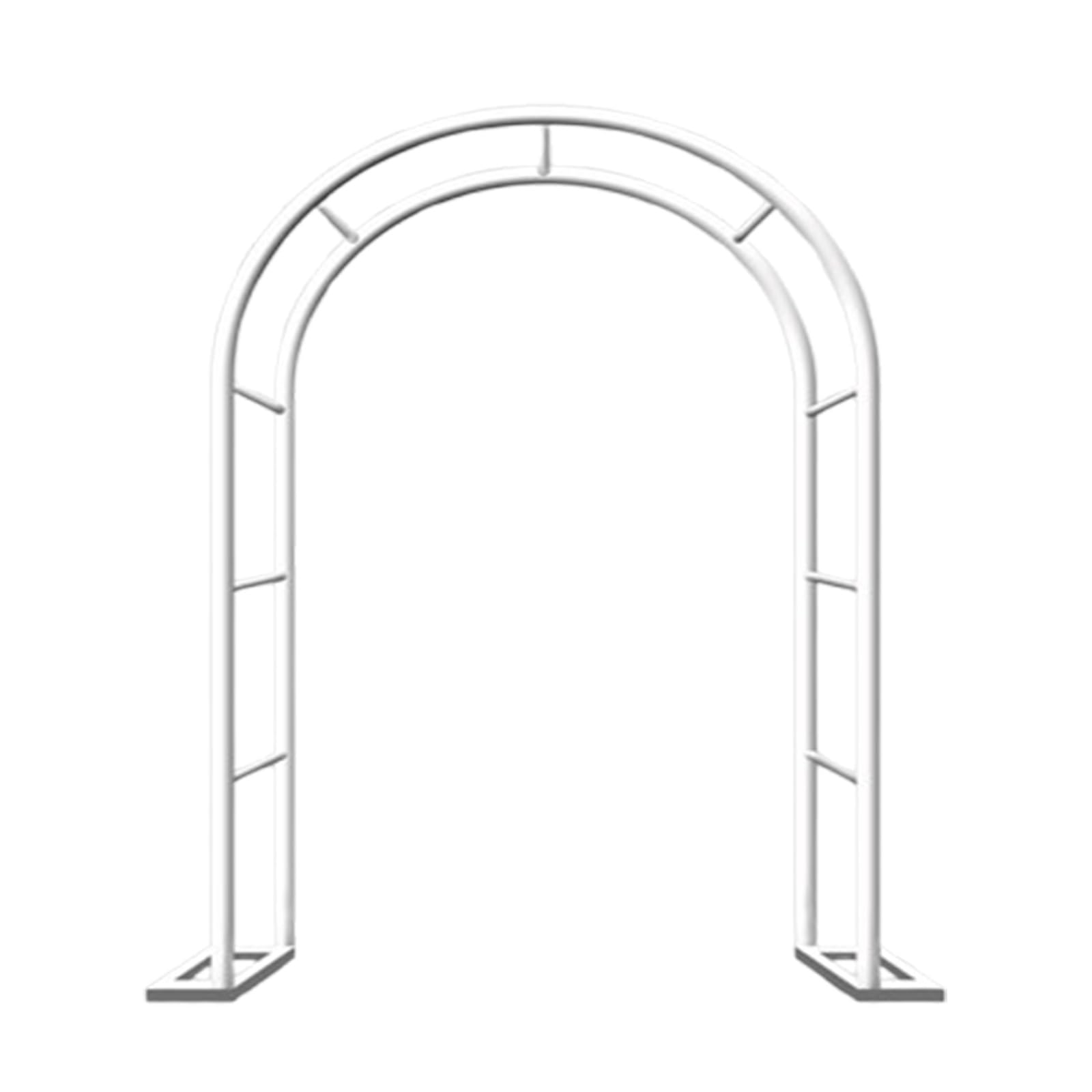 Arco nuziale in metallo per esterni, arco con rose rampicanti bianche per eventi in giardino, 240 cm di larghezza x 220 cm di altezza, elegante decorazione per cerimonie, sfondo per matrimoni durevole